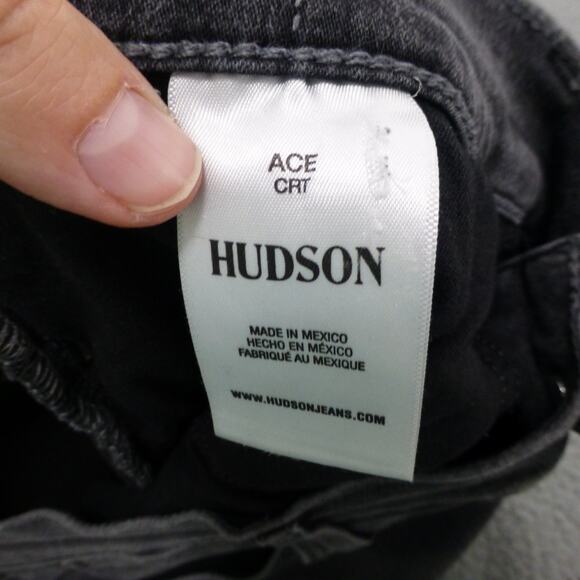 Hudson Jeans Mens 36x31 Gray Ace Skinny Stretch Denim Pockets - Picture 5 of 12